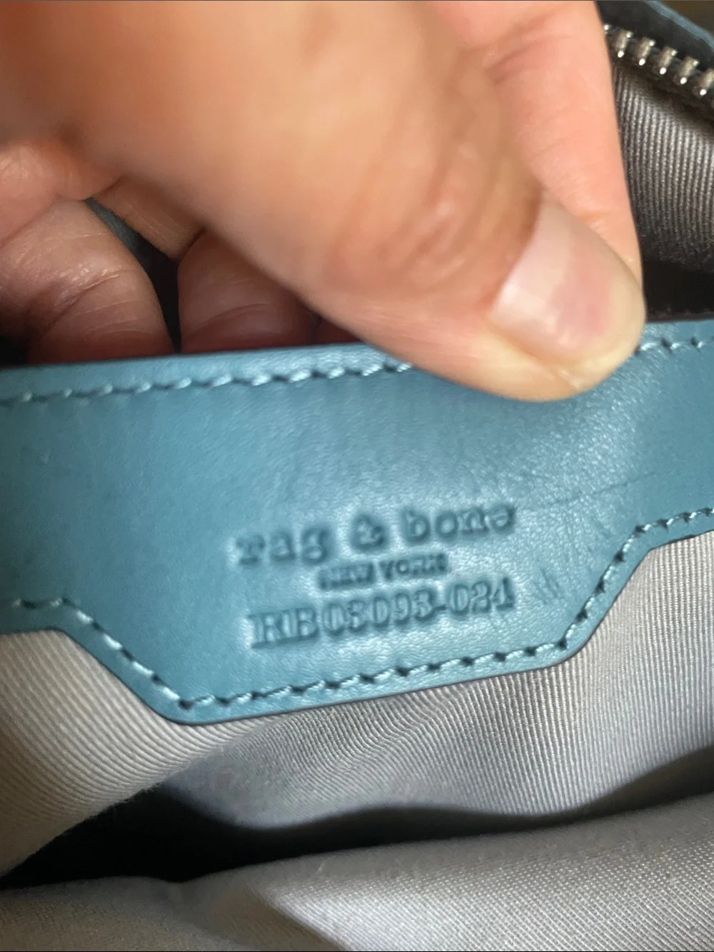 rag & bone  Spire Nylon Shoulder Hobo Bag Teal color